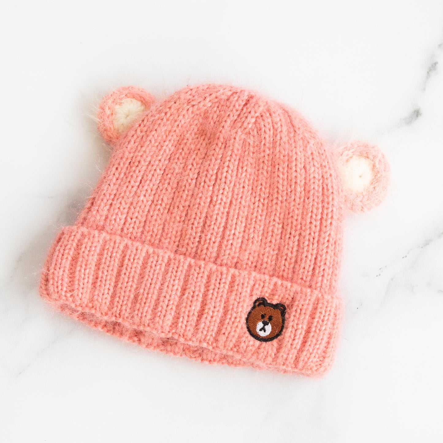 Pink Bear Hat (1-2Y)