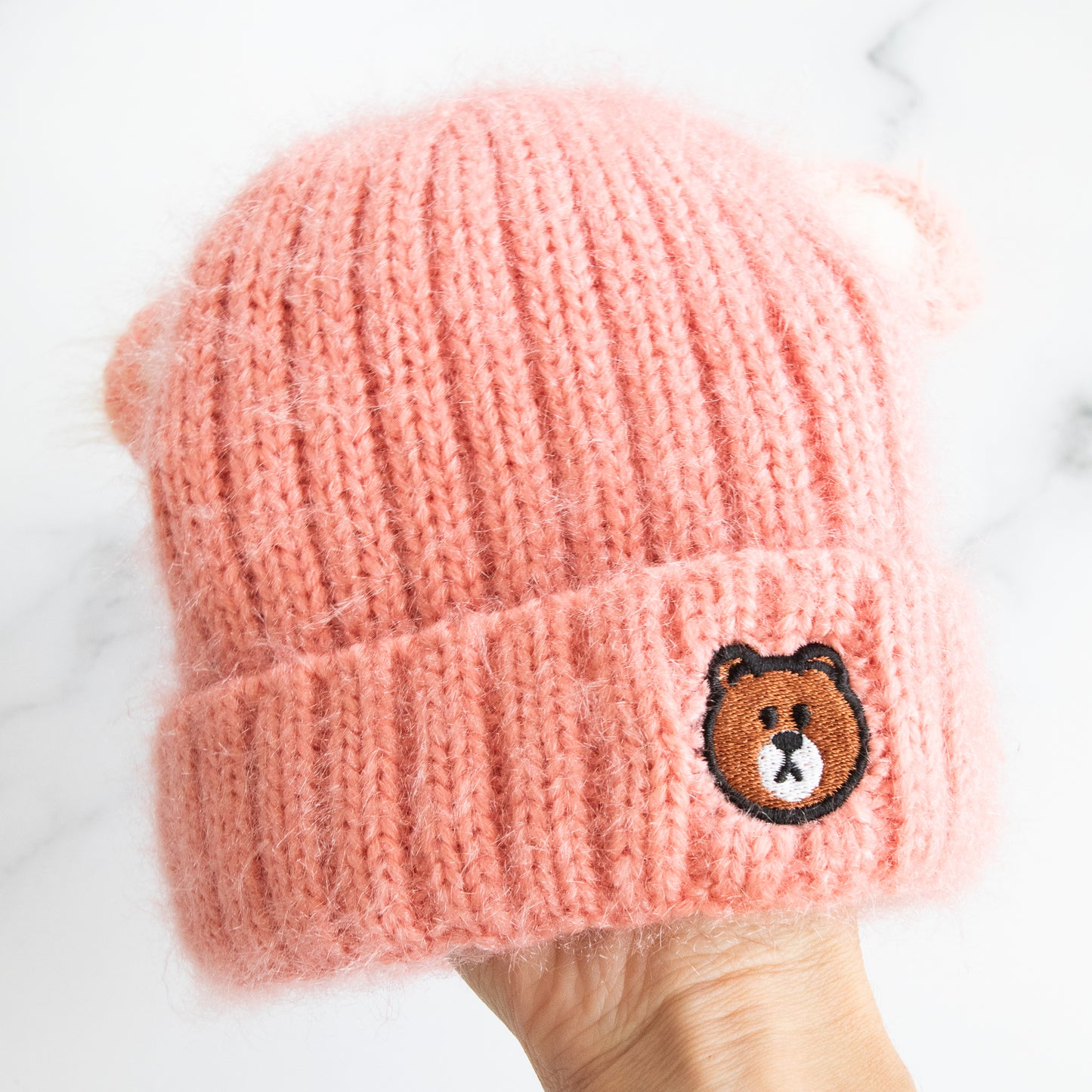Pink Bear Hat (1-2Y)