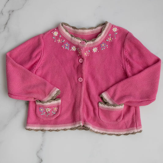 M&S Pink Knitted Cardigan 18-24M