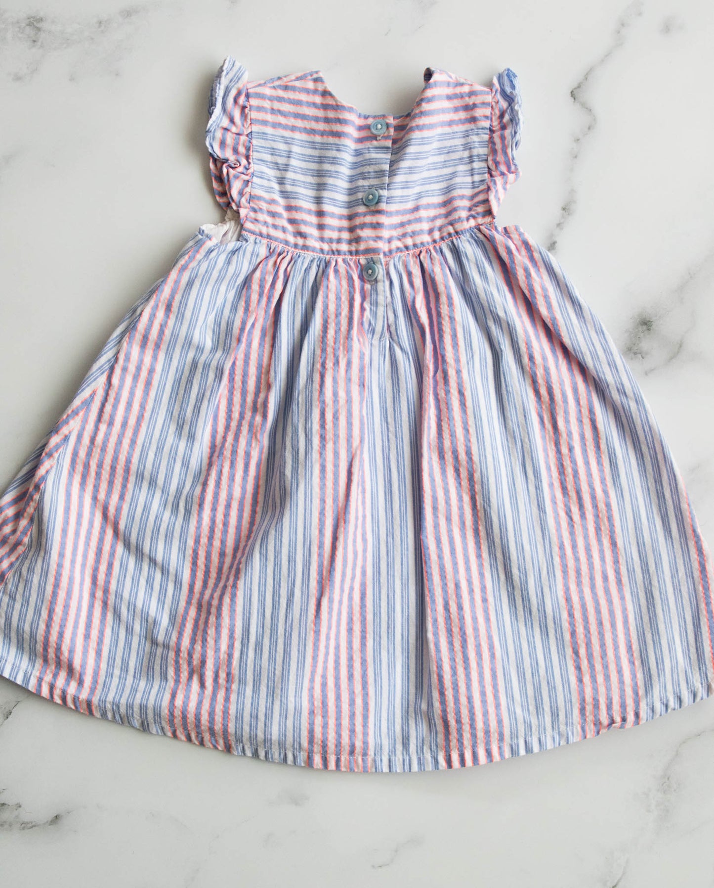George Pink and Blue Stripe Dress (9-12 M)