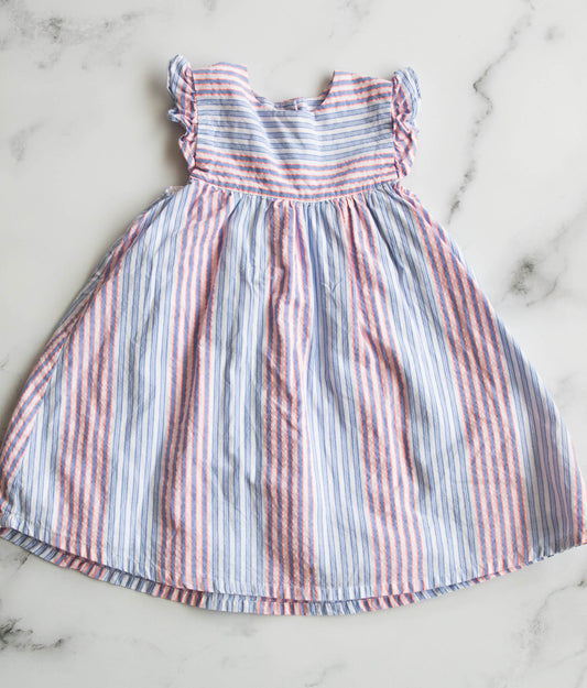 George Pink and Blue Stripe Dress (9-12 M)